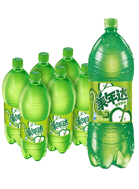 Mirinda美年达青苹果味汽水碳酸饮料2L*6瓶装国产家用食品整箱