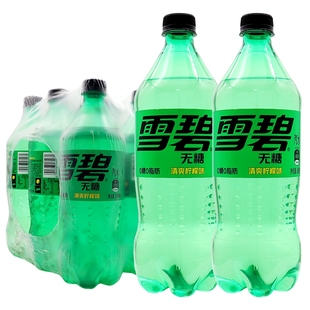 可口可乐无糖雪碧清爽柠檬味汽水888ml*12瓶碳酸饮料塑包装