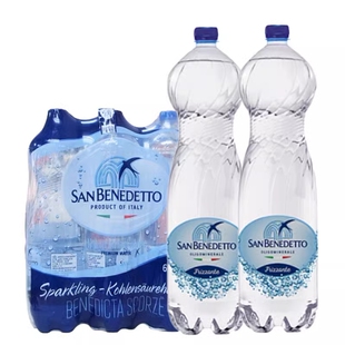 意大利进口SAN BENEDETTO圣碧涛气泡水大瓶含气1.5L*6瓶整箱装