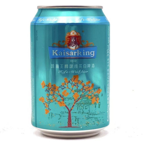 凯撒王国产桂花白啤酒330ml