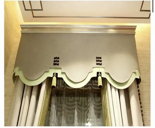 新中式窗帘窗幔帘头眉头 客厅餐厅客房窗帘