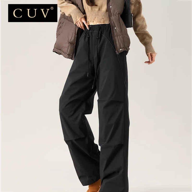 羽绒裤女外穿胖MM冬季高腰遮胯显瘦防寒保暖宽松百搭大码工装棉裤