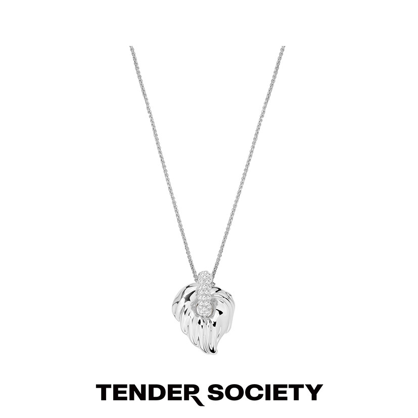 Tender Society Tender Muse缪斯系列银色鹅掌叶绽放小号项链