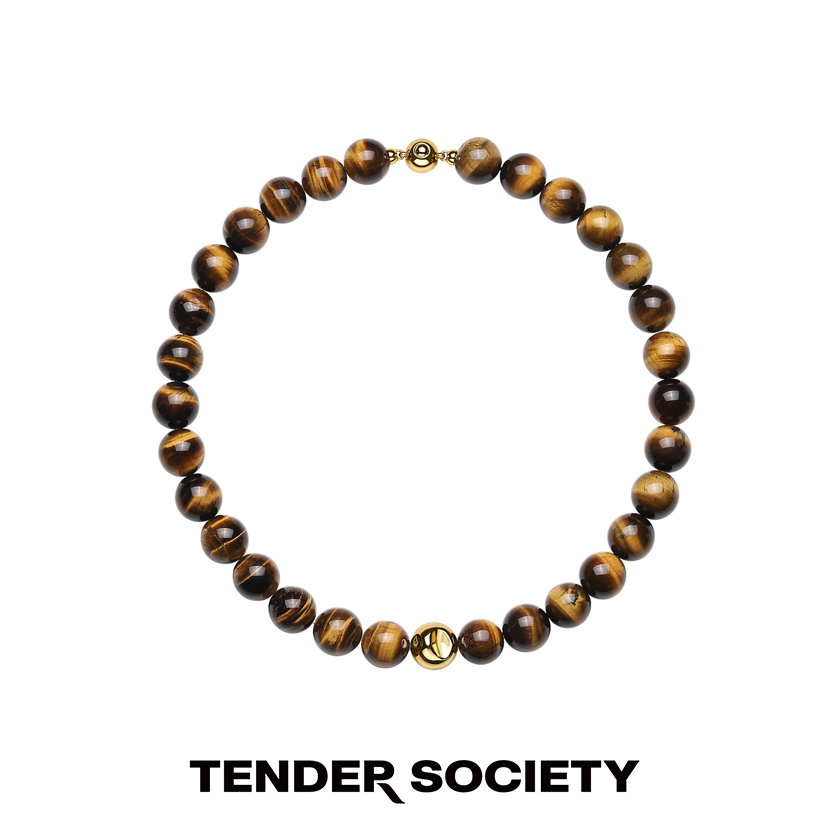 Tender Society Tensi系列虎眼石金球项链锁骨链项链耳钉极简小众 饰品/流行首饰/时尚饰品新 项链 原图主图