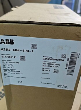 ABB变频器ACS380-040N-01A8-4 3AXD5 议价
