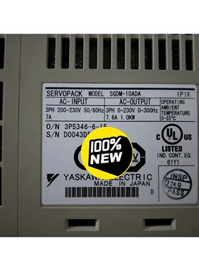 安川伺服驱动器SGDM-10ADA现货原包装说 议价