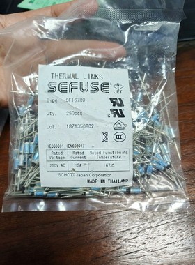 铝壳温度保险丝SF167R0. 15A 167 °C进口温 议价