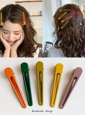 糖果色发夹刘海夹子女碎发夹韩版学生可爱发卡少女发饰鸭嘴夹边夹