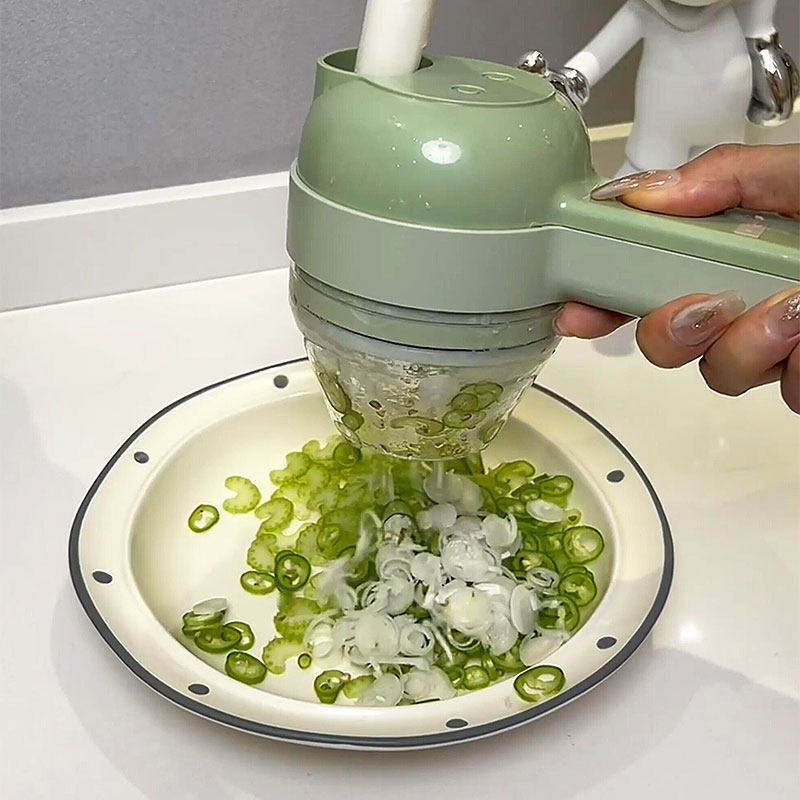多功能切菜器电动蒜泥神器剁辣椒圈葱花切菜器切姜蓉蒜片手持家用
