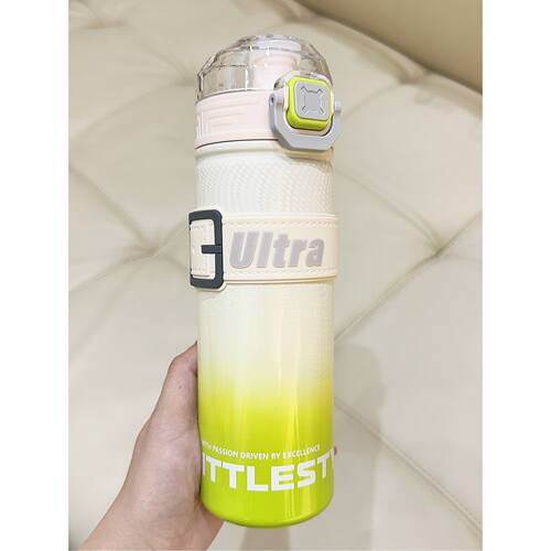 304不锈钢保温杯吸管直饮两用通勤户外运动水杯—600ml—2668
