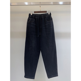 男裤 牛仔裤 —1331 松紧腰加绒萝卜老爹裤 街头男人帮男款