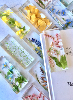 【花枝】创意摆件滴胶真花手工材料包节日礼品 尺寸：10x4x2cm