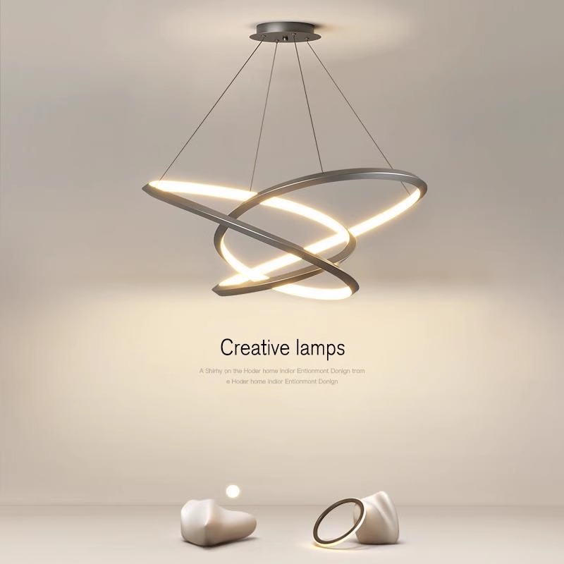 简约现代设计师极简客厅吊灯大气咖啡厅茶室吧台直播间服装店餐厅