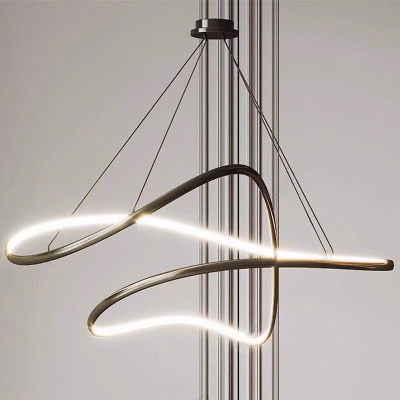 简约风展厅创意led餐厅吊灯线条异形造型灯客厅书房服装店样板间,家装灯饰光源,餐厅吊灯,淘宝优惠券,粉丝福利购,淘宝优惠卷