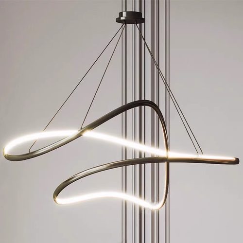 简约风展厅创意led餐厅吊灯线条异形造型灯客厅书房服装店样板间