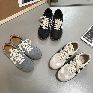 新款 2025春季 户外休闲跑鞋 运动鞋 百搭德训鞋 子潮板鞋 女复古阿甘鞋