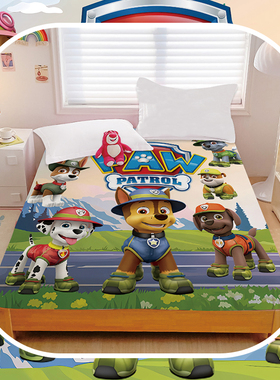 卡通汪汪队全棉床笠可爱小狗纯棉女生寝室学生宿舍床垫保护罩