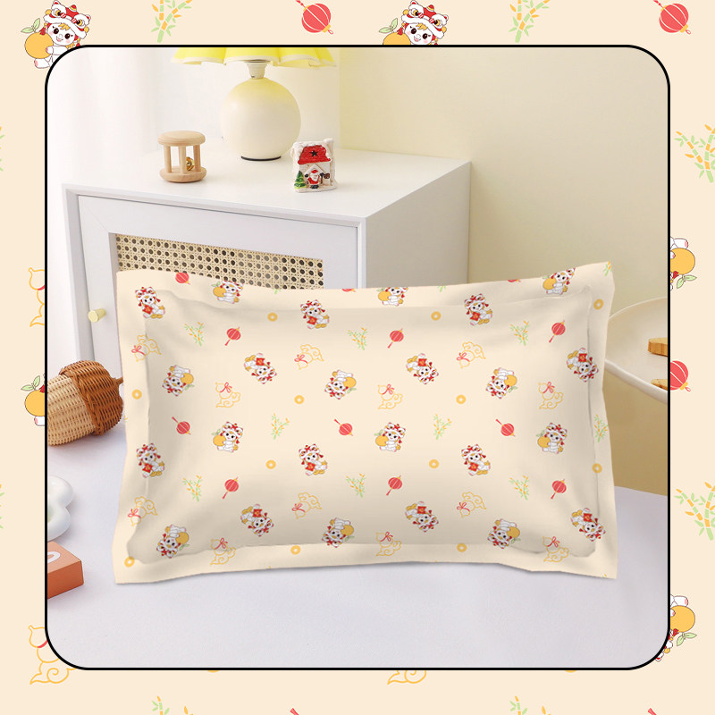 马年大吉全棉枕套卡通八骏图纯棉男女生寝室学生宿舍单人枕头套,床上用品,枕套,淘宝优惠券,粉丝福利购,淘宝优惠卷