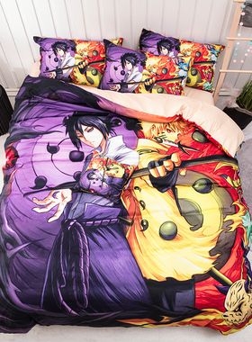 来图定做火影忍者四件套学生宿舍三件套1.5单人动漫儿童1.2米床