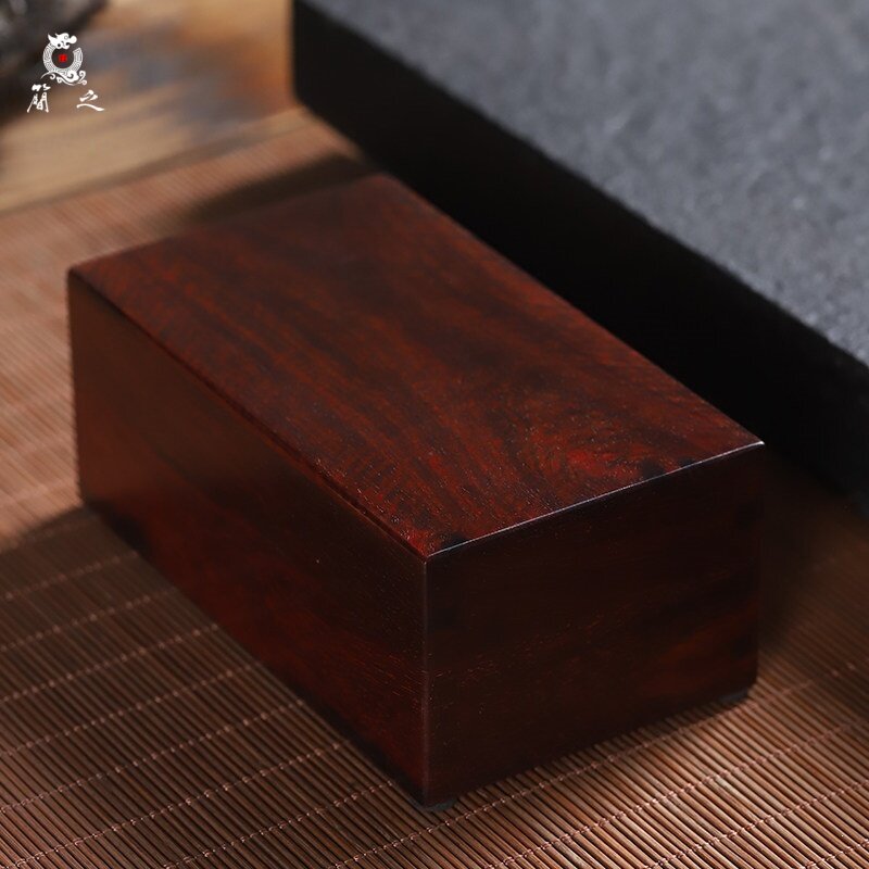 印度小叶紫檀文盒收纳首饰盒檀香紫檀红木榫卯收纳印章盒礼品收藏