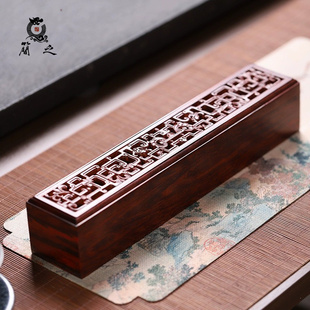 大号印度小叶紫檀线香收纳盒檀香紫檀线香炉点香茶舍空间香具