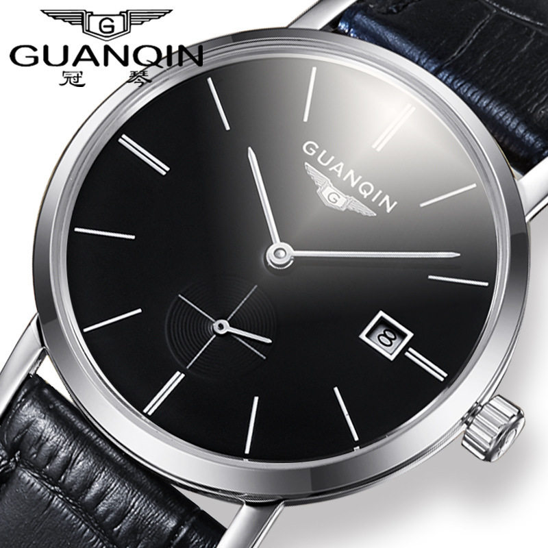 冠琴正品男士手表男纯机械表全自动精钢防水夜光商务国产品牌男表