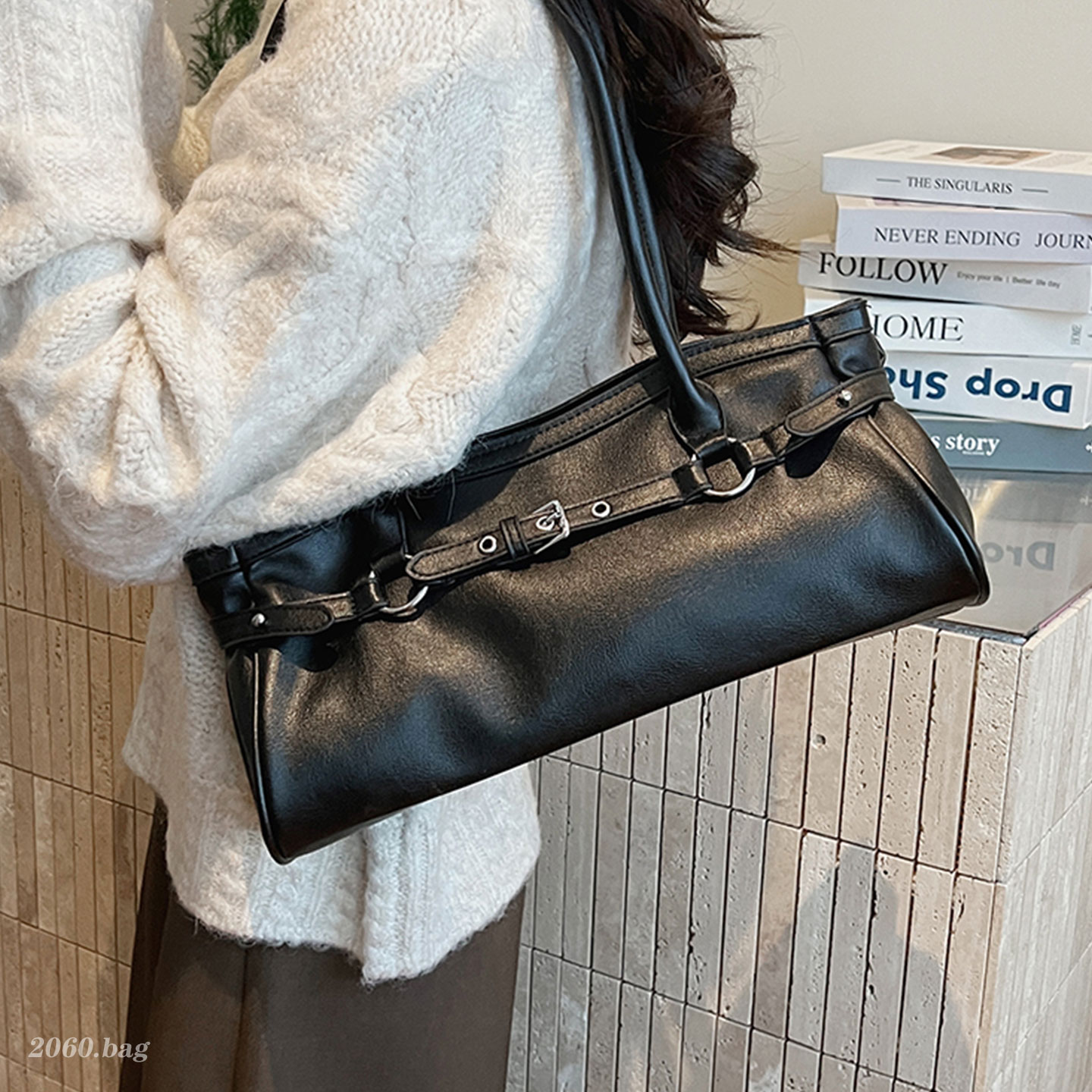 洋气时尚精致百搭简约皮质单肩手提通勤气质2025秋冬女式腋下包