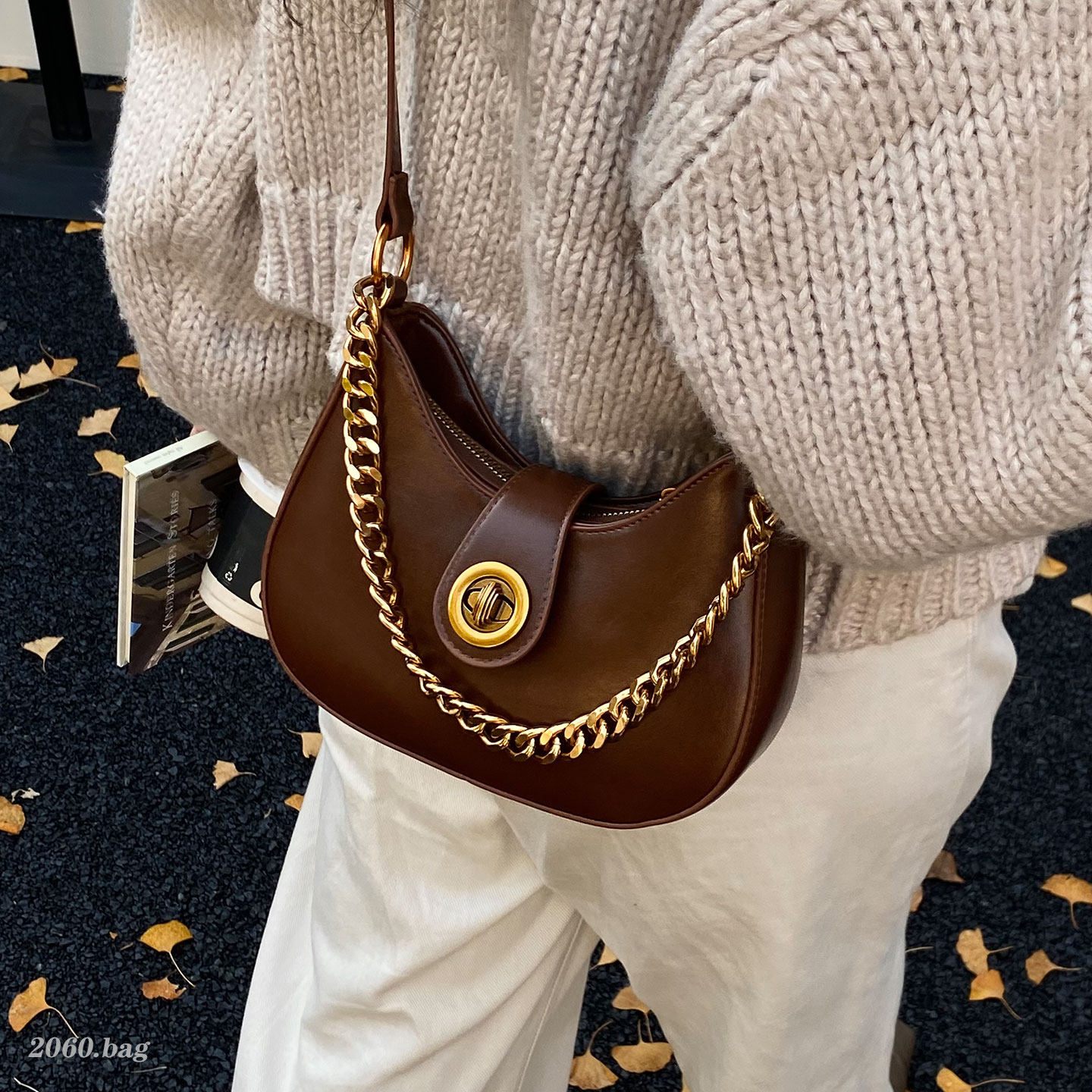 简约百搭复古腋下包包2025时尚链条小众设计冬季新款女通勤斜挎包,箱包皮具/热销女包/男包,腋下包,淘宝优惠券,粉丝福利购,淘宝优惠卷