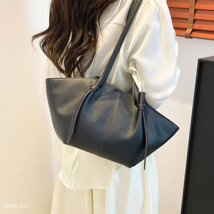 简约百搭大容量时尚 单肩包纯色休闲洋气 高级感托特包2025秋冬新款