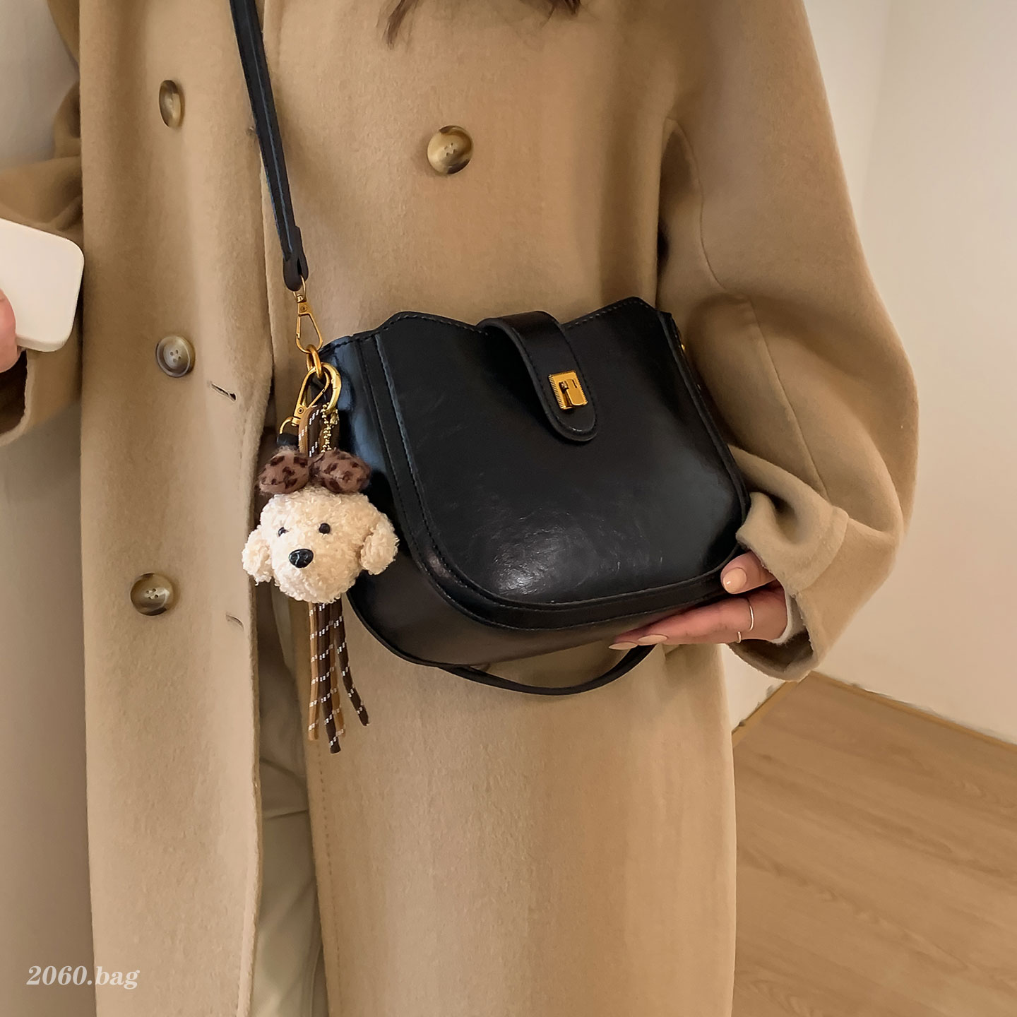 2025新款洋气水桶包女日韩风单肩斜挎包时尚复古小包包通勤百搭