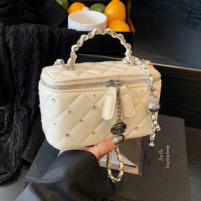 小香风菱格链条水桶包2026夏季新款简约气质单肩包精致超火单肩包