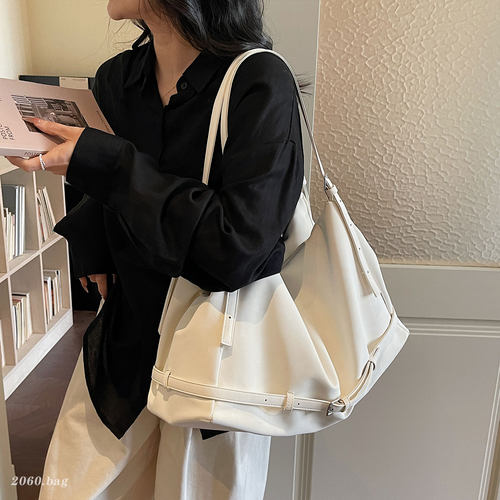 松弛感软皮托特包2026新款女简约大容量通勤腋下包休闲气质单肩包