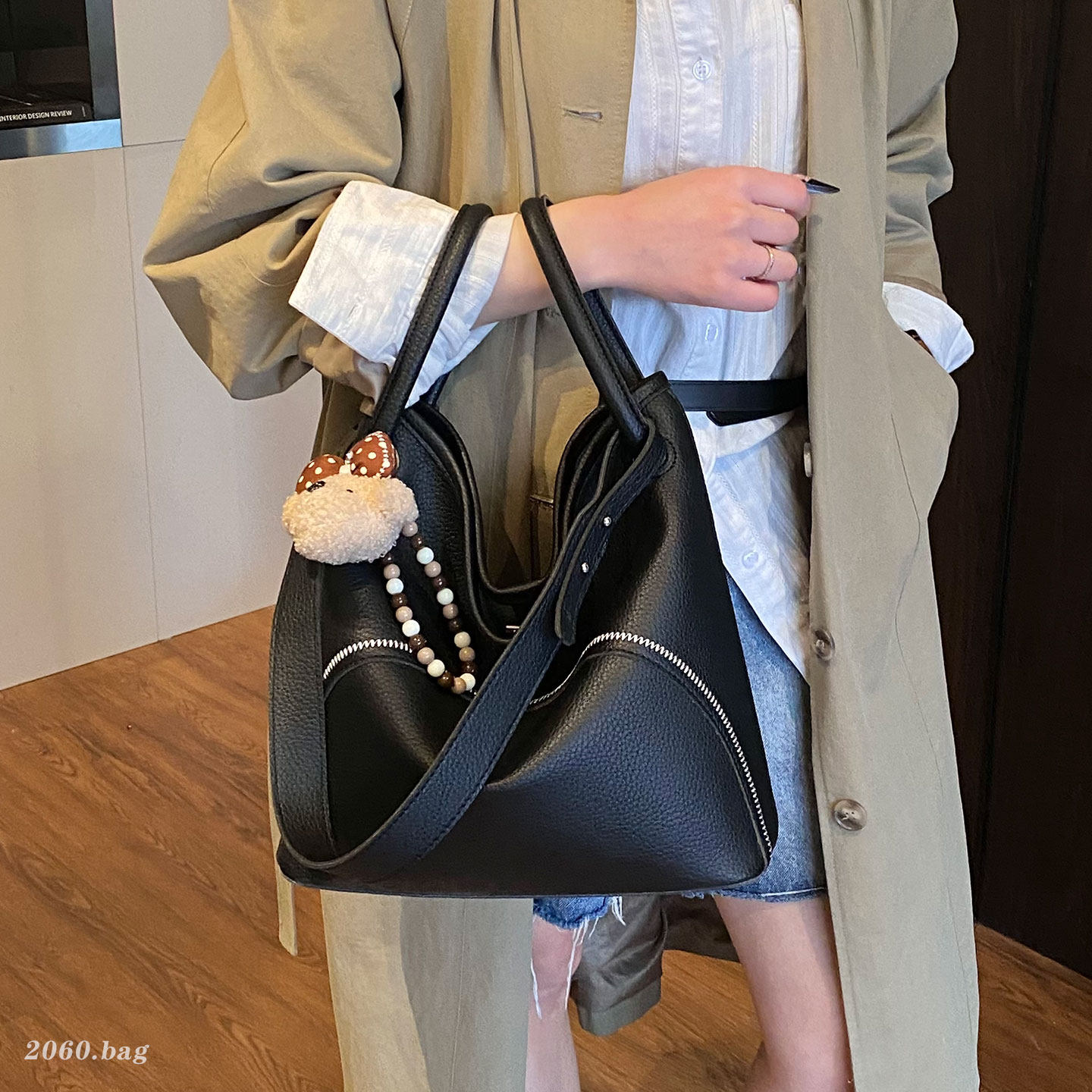 高级感大容量荔枝纹水桶包包2025女秋冬韩国新款时尚潮单肩斜挎包,箱包皮具/热销女包/男包,水桶包,淘宝优惠券,粉丝福利购,淘宝优惠卷