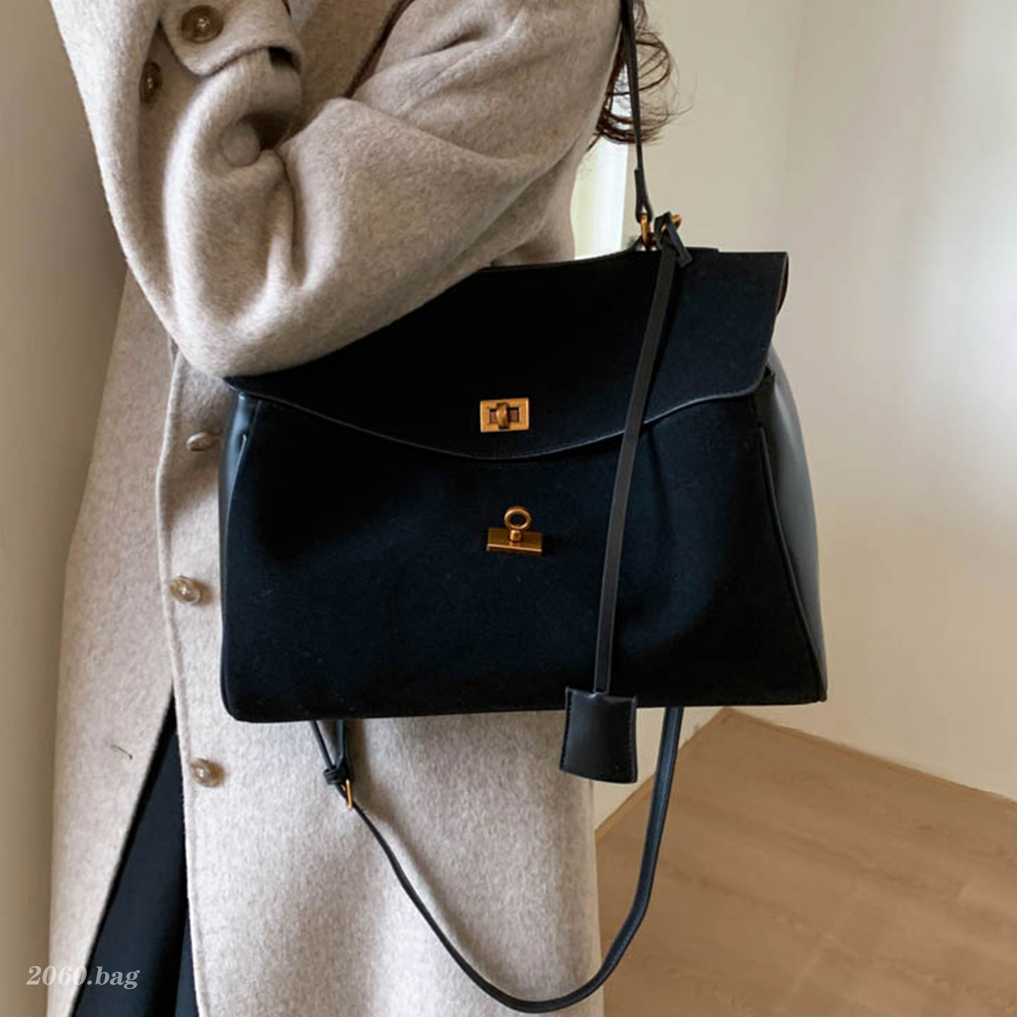 气质时尚高级感精致单肩手提冬季斜挎洋气韩系新款2025女式托特包