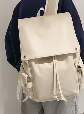 旅行双肩包男士通勤电脑背包复古英伦风2025新款休闲大学生书包女