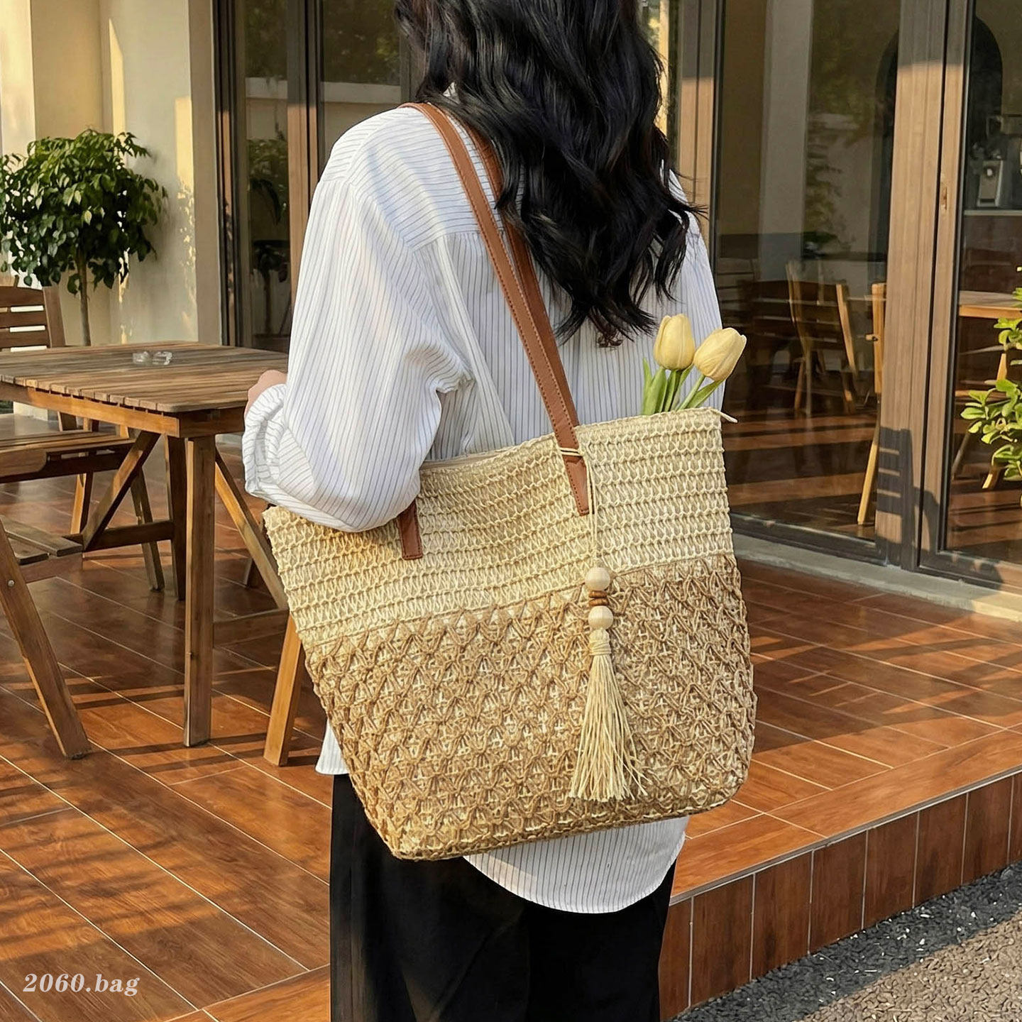 编织草编包女大容量托特包2026夏季新款度假风手提包休闲沙滩包,箱包皮具/热销女包/男包,托特包,淘宝优惠券,粉丝福利购,淘宝优惠卷