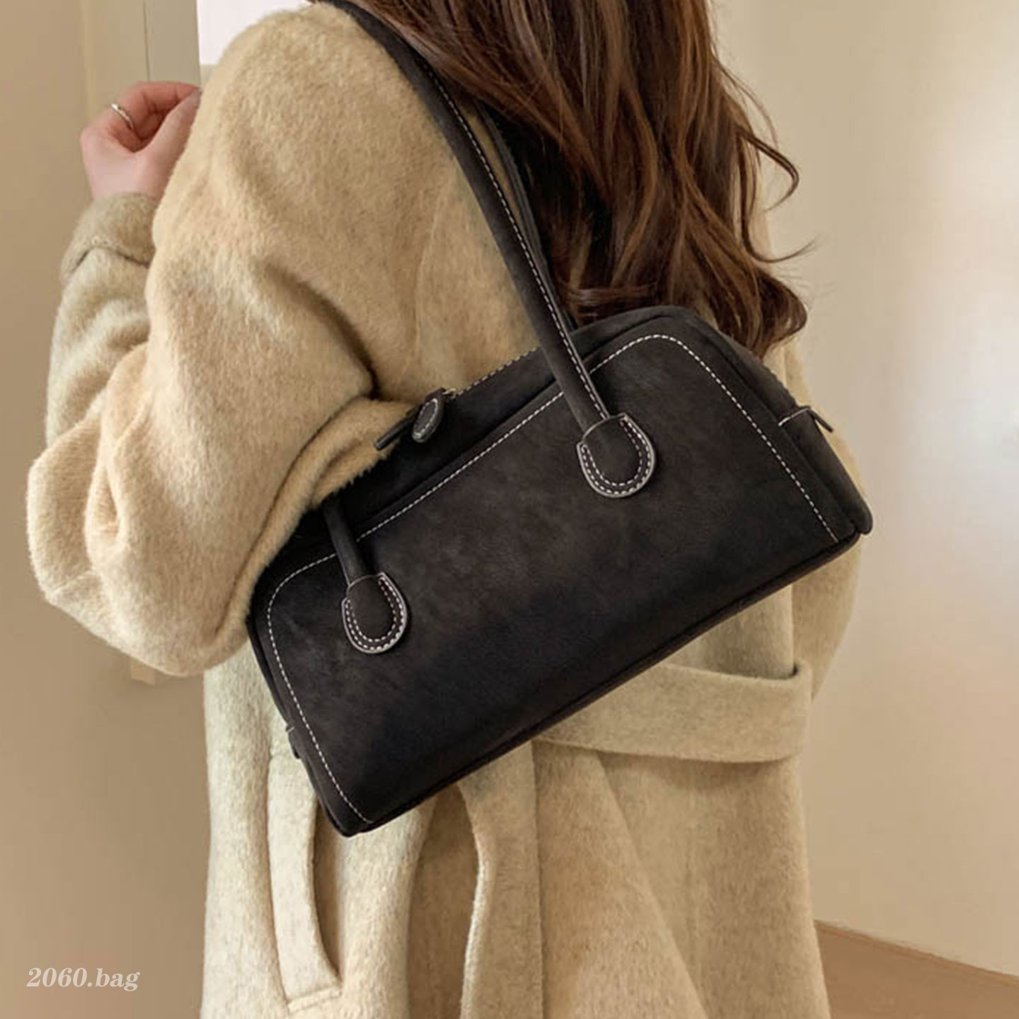 洋气时尚精致百搭休闲气质韩版简约单肩手提2025秋冬女式贝壳包