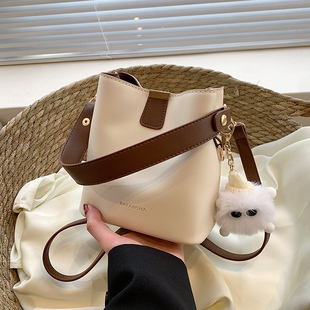 韩系复古百搭手提小包包女2025春夏高级感时尚 水桶包小众潮单肩包