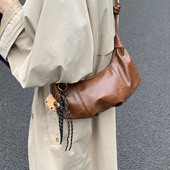 高级质感秋季 ins单肩包斜挎包 百搭通勤韩版 新款 饺子包2025女式