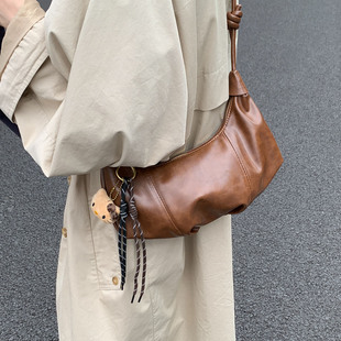 百搭通勤韩版 饺子包2025女式 ins单肩包斜挎包 新款 高级质感秋季