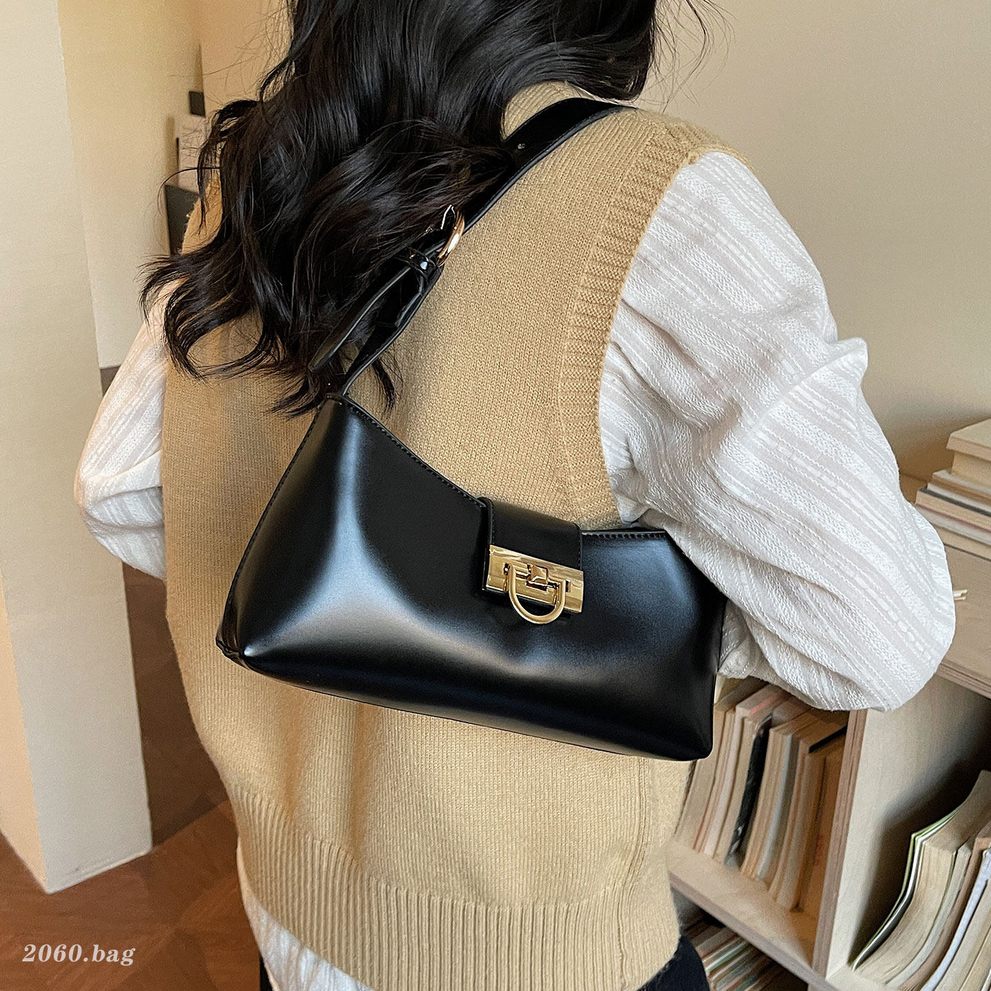 高级感腋下包女2026新款百搭时尚极简风单肩包休闲通勤手提包包,箱包皮具/热销女包/男包,腋下包,淘宝优惠券,粉丝福利购,淘宝优惠卷