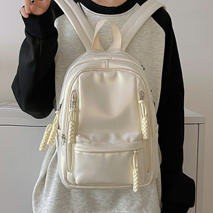 韩国ins时尚双肩包女2025夏季新款潮流百搭通勤包小众休闲学生包