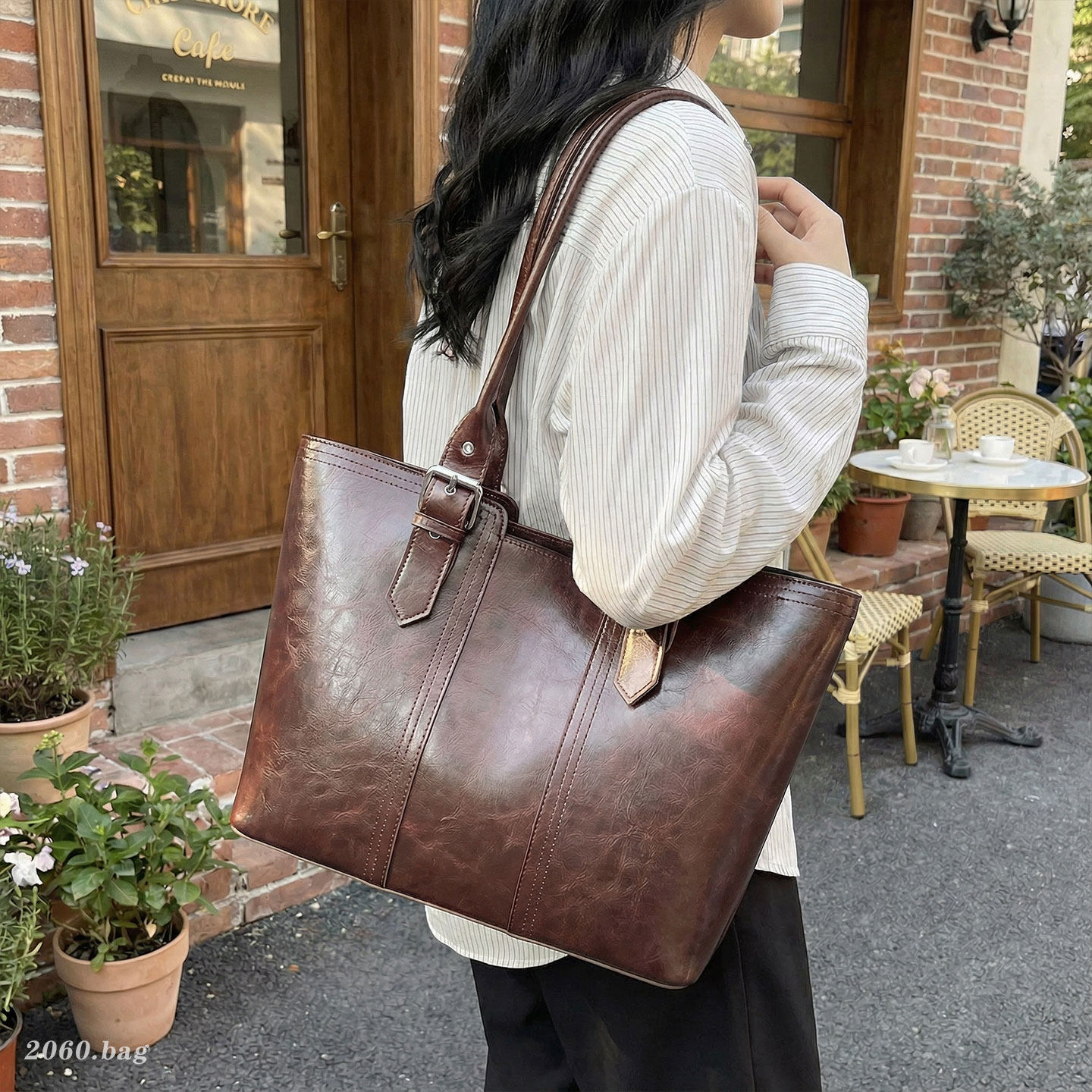 韩风大容量托特包女2026新款单肩通勤包复古高级感时尚潮油蜡皮,箱包皮具/热销女包/男包,托特包,淘宝优惠券,粉丝福利购,淘宝优惠卷