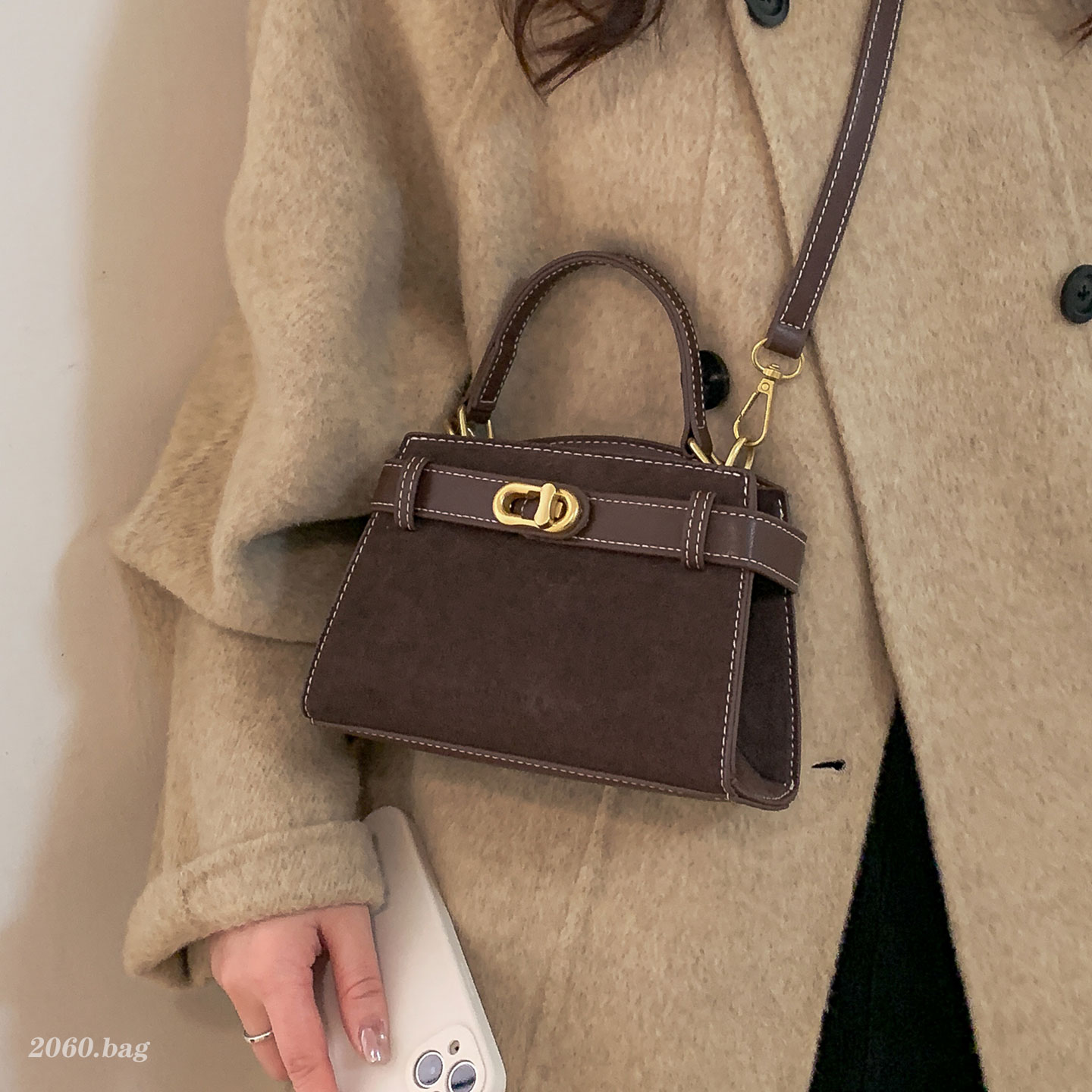 小众设计凯莉包女手提斜挎包2025轻奢通勤百搭韩版ins时尚单肩包