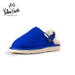 earth羊皮毛一体豹经典 毛绒便鞋 片式 包头保暖时尚 63P 便鞋 yellow