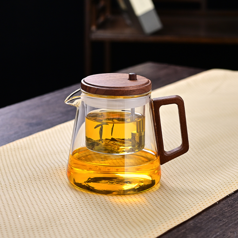 飘逸壶一键茶水分离茶具套装茶盘玻璃泡茶壶家用泡茶杯办公室