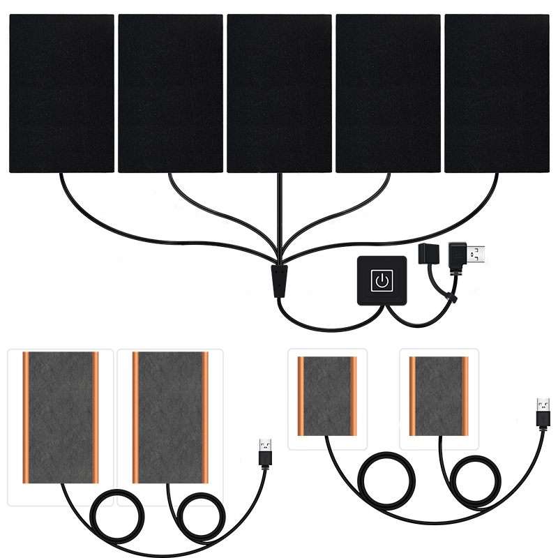 usb加热片发热片DIY暖脚宝鼠标垫暖手套电热膜5V布板毯器可充电宝
