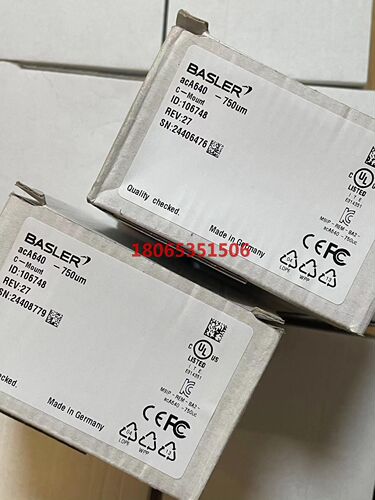 basler工业相机aca640-750um三十万像素高速相