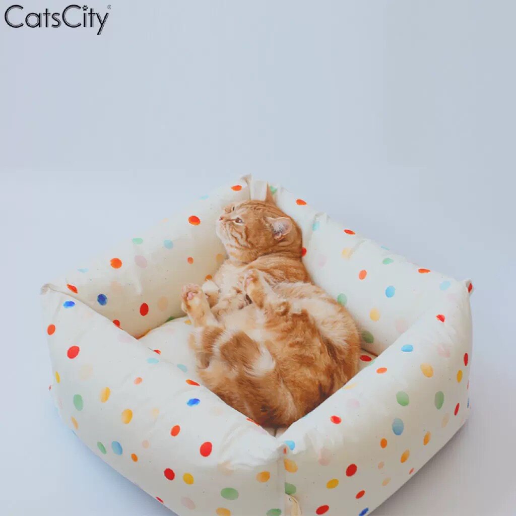 CatsCity夏季全棉猫窝狗窝舒适可拆洗大号多巴胺宠物垫子四季通用