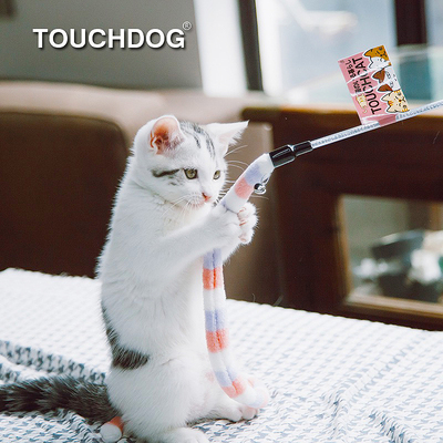 TOUCHCAT它它彩虹马卡龙色逗猫棒